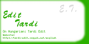 edit tardi business card